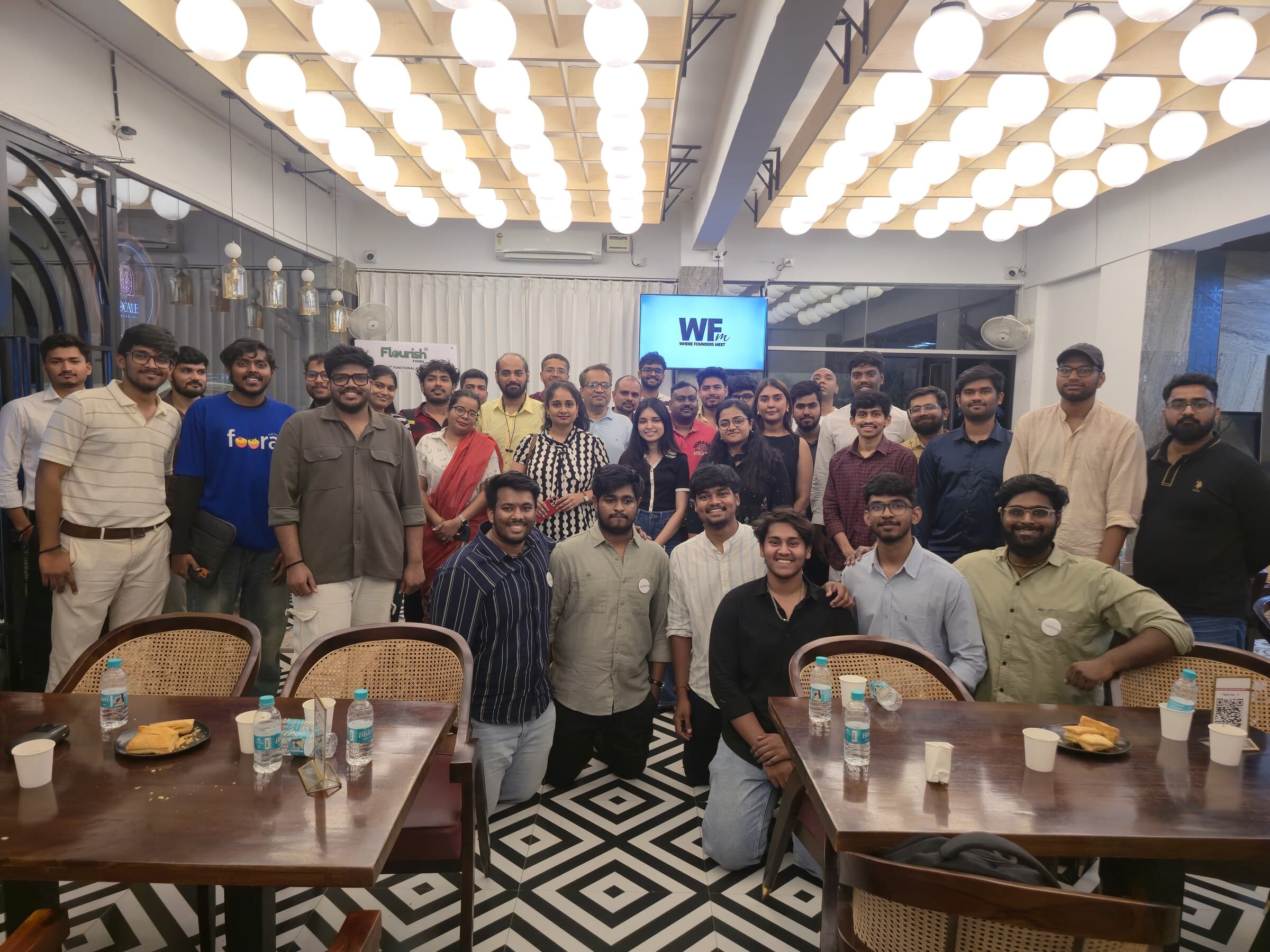 A group of founders gathered at an event